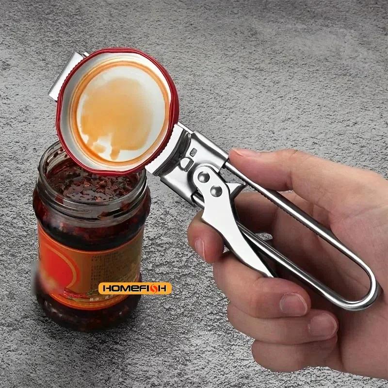 Adjustable Multi-Function Bottle Opener Stainless Steel Lids Off Jar Opener Labor-Saving Screw Can Opener For Kitchen Tools