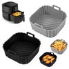 Silicone Air Fryer Liners Pot Square Airfryer Basket Plate Cooking Gadgets Reusable Non-stick Pizza Pan Oven Kitchen Accessories