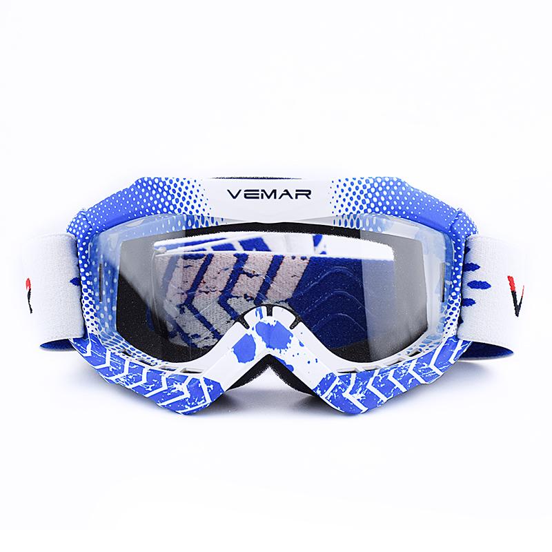 Vemar Motocyklové brýle Dětské Motocyklové Závodní Brýle MX MTB Off-Road Dirt Kid Bike Pro Motokrosová Helma Gafas