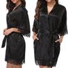 Plus Size Women's European & American Lingerie Nightgown Bathrobe - Loose, Large Elasticity Yukata Nightdress