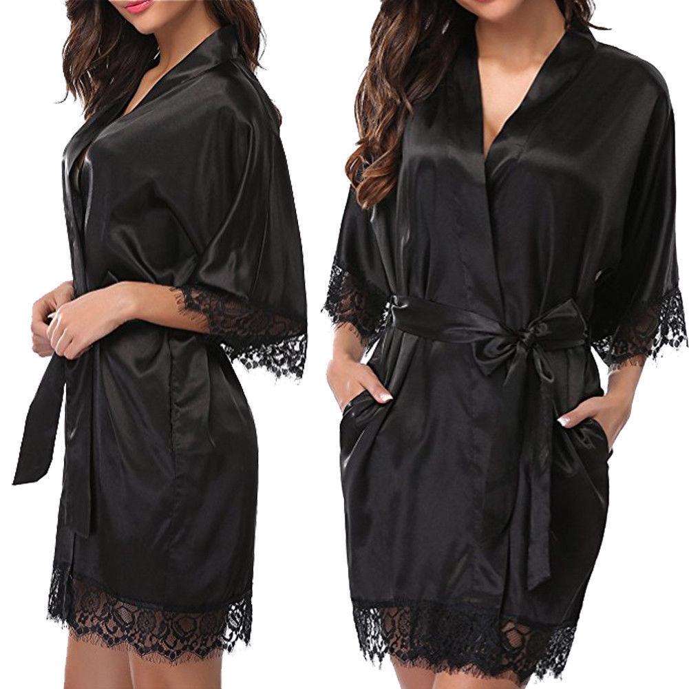 Plus Size Women's European & American Lingerie Nightgown Bathrobe - Loose, Large Elasticity Yukata Nightdress