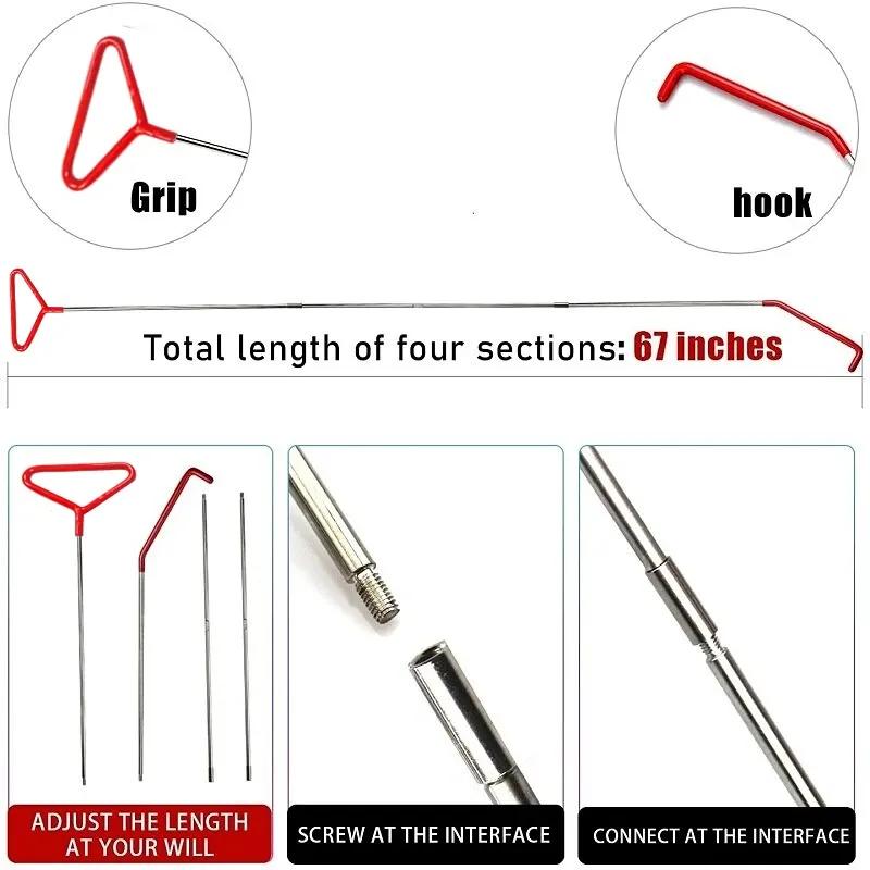 PWS New Open Car Door Tool Kit Inflatable Air Pump Auto Window Door Open Fixing Gripper Tools Long Reach Kits