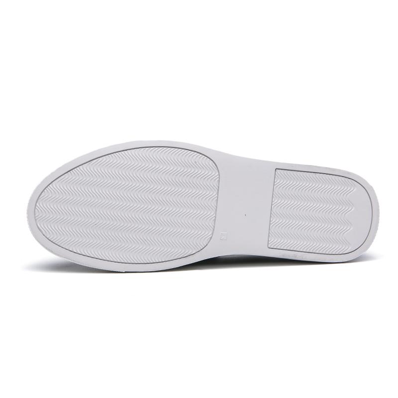 Fashion Men's British Style Loafers 38-46 Crocodile Texture Leather Metal Buckle White Chunky Height-Increasing Comfortable Versatile