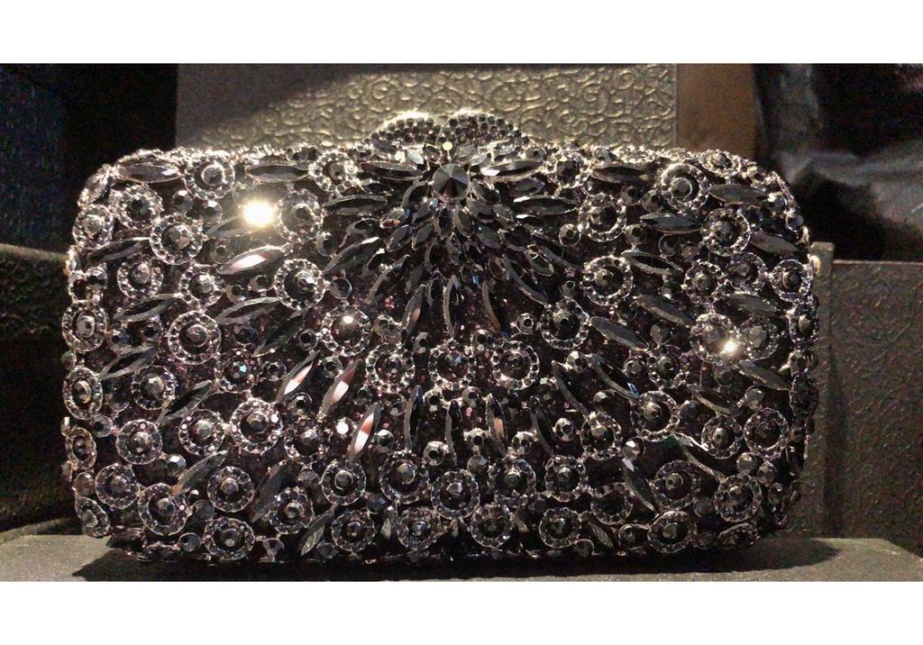 Mermaid handmade diamond-encrusted evening bag foreign trade empty metal hard box full of diamonds hand bag for women Stone Clut