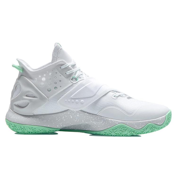 New LINING Cicada Wing Basketball Shoes Men Mid Top White/Green ABAR081-2