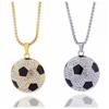 Jewelry Football Necklace Rhinestone Soccer Necklace Exquisite Football Pendant Choker  Gift