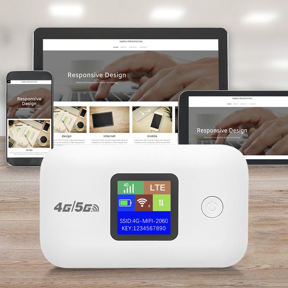 4G/5G LTE Wireless WiFi Router 150Mbps Pocket WiFi Modem with Sim Card Slot Portable MiFi Modem Car Mobile Wifi Hotspot Dongle