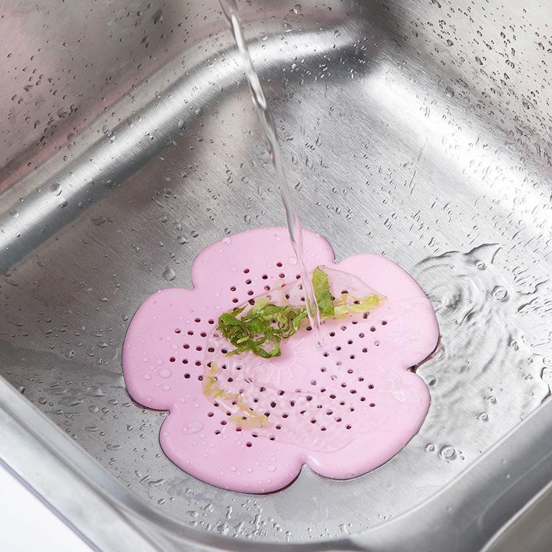 

1 Pcs Flower Silicone Kitchen Sink Strainer Shower Drain Hair Hair Catcher