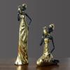 African Woman Sculpture Resin Black Woman Figurines for Unique Home Decoration