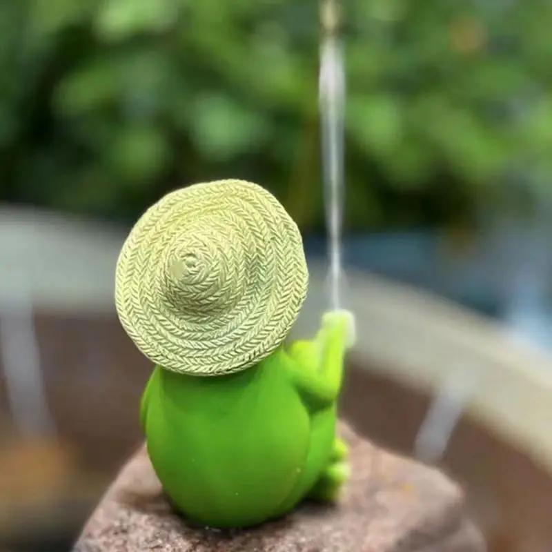Frosch Angel Statue Tier Skulptur für Außen Garten Lustige Außenlandschaft Gartenstatuen Tierfigur Ornamente