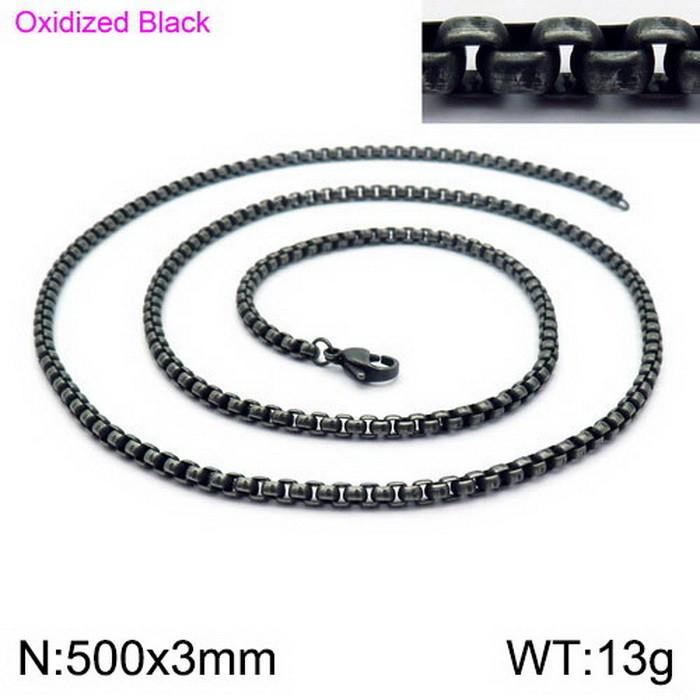 Square Pearl Stainless Steel Titanium Necklace for Men and Women