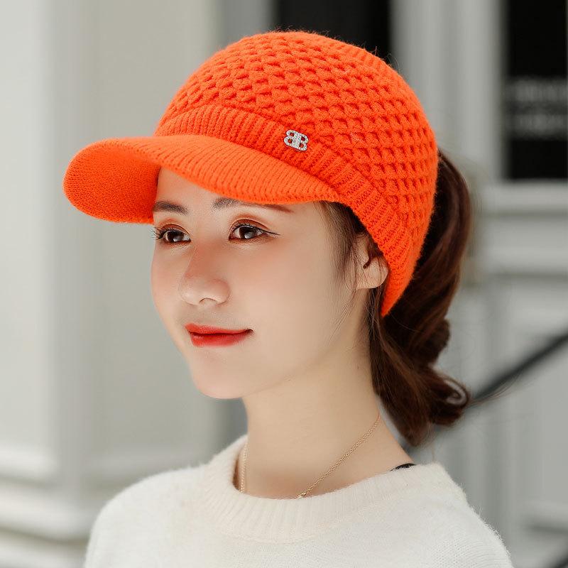 

Женская пустая кепка Tide вязаная шапка для улицы женская для велоспорта повседневная универсальная шерстяная шапка студенческая бейсболка fashion knitted empty top hat