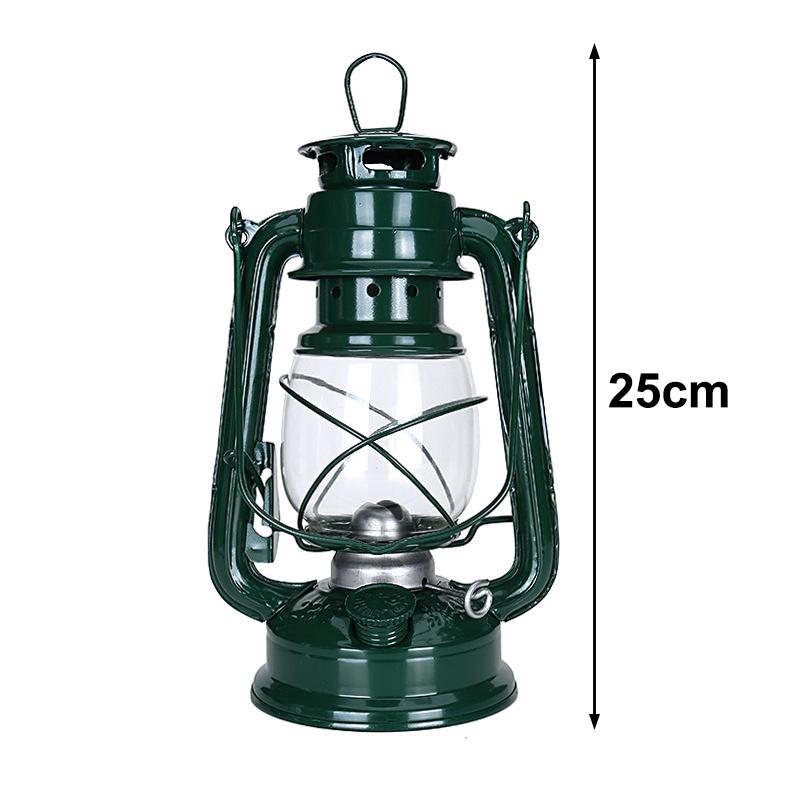 1Pc 25Cm Bronze Kerosene Lamp Retro Horse Lamp Camping Lamp Outdoor Tent Lamp Emergency Camping Portable Hanging Lamp