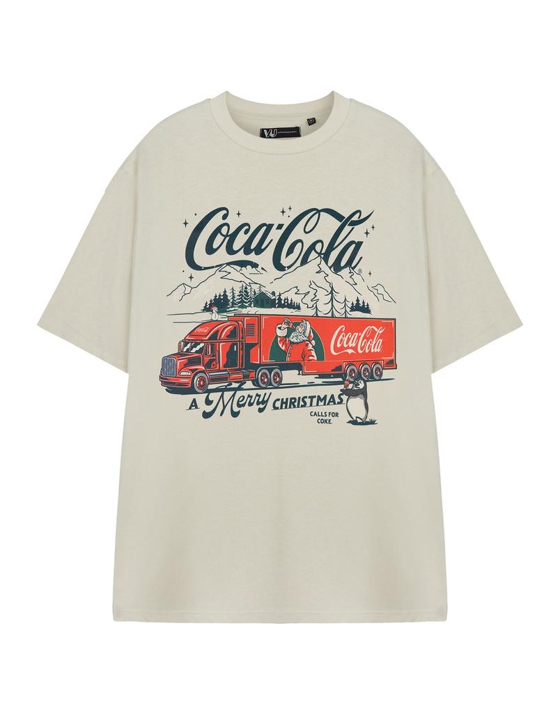 Coca Cola Short Sleeved TShirt womens Oatmeal Official Merch