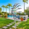 Kinetic Wind Spinner Colorful Metal Wind-Driven Kinetic Spinner Outdoor Kinetic Wind Sculpture Assembly Required for Garden Backyard Lawn Decoration