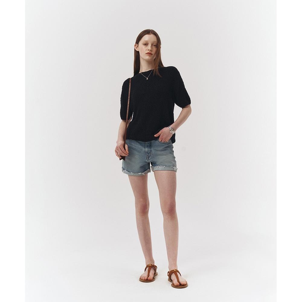 

DUNST FOR WOMEN RAW EDGE TURN UP DENIM SHORTS BRUSHED BLUEUDPA3B232B1