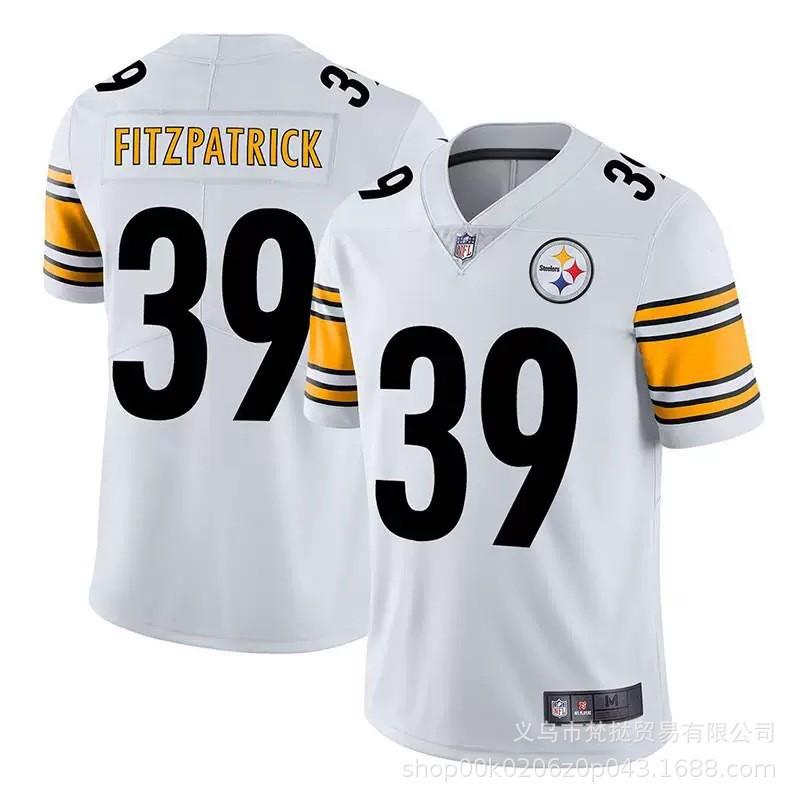 Camiseta de Fútbol Americano NFL Pittsburgh Steelers para Hombre y Mujer Manga Corta Algodón Cuello en V Ropa Deportiva de Equipo