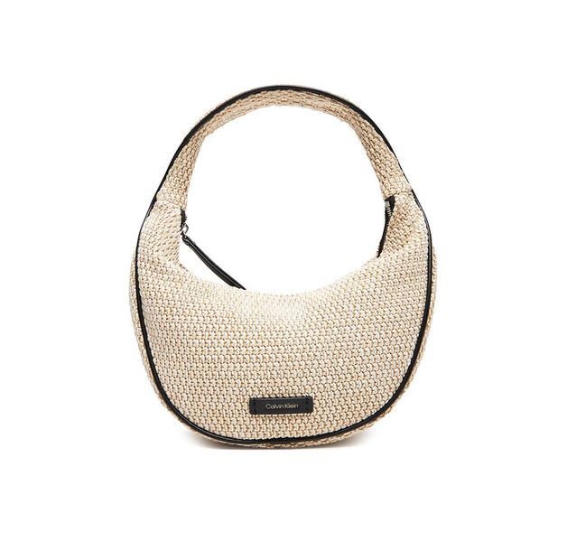Bag Calvin Klein Calvin Klein Pinched Raffia Medium Shoulder B LV04F3079G Beige