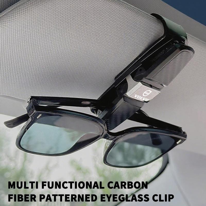 bib5 Carbon Car Eyeglass Holder Glasses Storage Clip Accessories For Volvo V40 V60 C30 C70 S60 S80 S90 XC40 XC60 XC70 XC90 T6