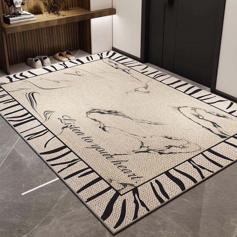 Simple Household Entry Door Floor Mat, Porch Mat, Advanced Sense, Dirt-Resistant Anti-Skid Ring, Velvet Can Be Cut Carpet