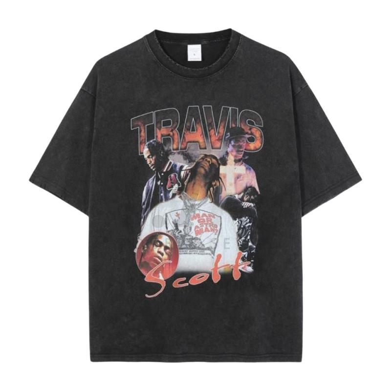 Travis Scott Oversized Washed Tee S разноцветный