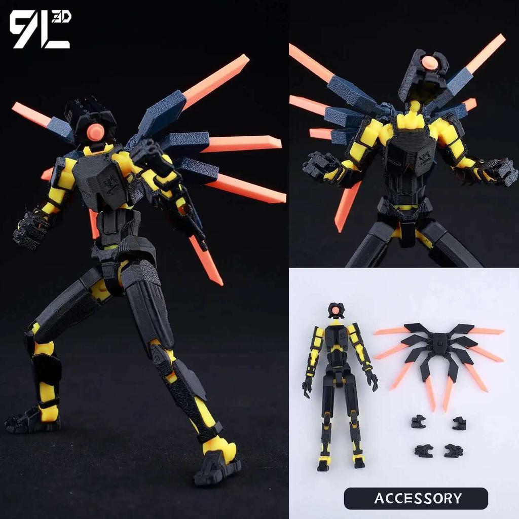 9L3D PrintedV1 Series Anime Characters Lucky13 Dummy13 Ultrakill MultiJointed Deformable Body Posing Model Multicolor Toy Gift
