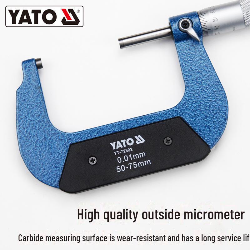 Vysoce přesný vnější mikrometrický spirálový hloubkoměr YATO