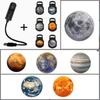 Led Usb Moon Projector Lamp Replaceable Earth Constellation Projector Bedroom Romantic Atmosphere Wall Lamp Planet Night Light