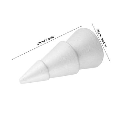 2 Pcs Craft Cone Shapes Shaped Foam Balls for Holidays DIY Christmas Tree Cones