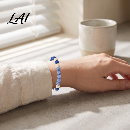 Handmade Elastic Stretch Jewelry Obsidian Stone Bracelet for Men Women Colorful Rock Beads Lightweight Comfortable Wrist Stackable Bracelet,