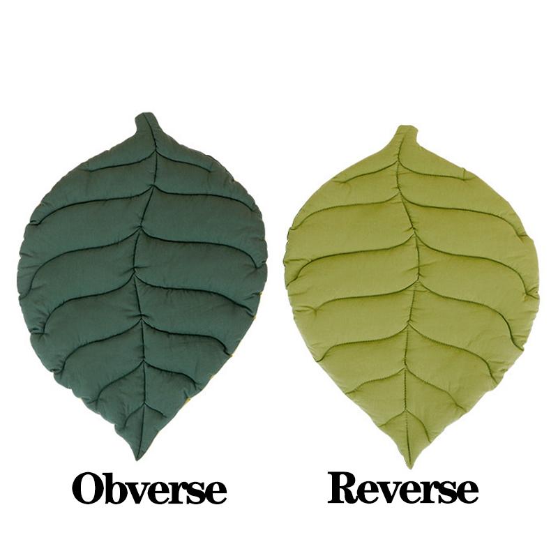 

Thickened Cotton Pet Mat Leaf Shaped Sleeping Cushion for Cat Dog Crate Kennel Sofa Indoor Floor Four Season Use