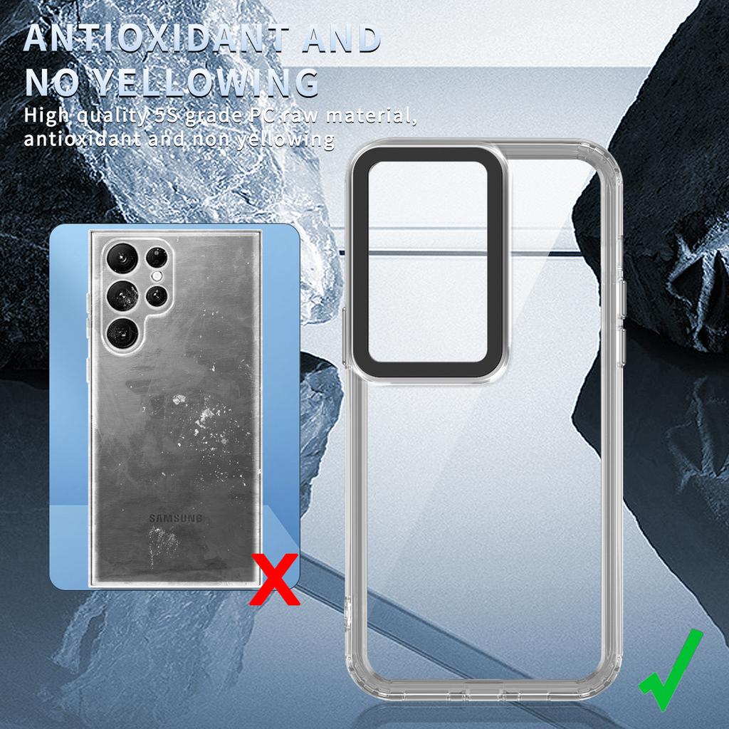 For Samsung Galaxy S22 Ultra 5G Case Slim Transparent PC+TPU Phone Cover
