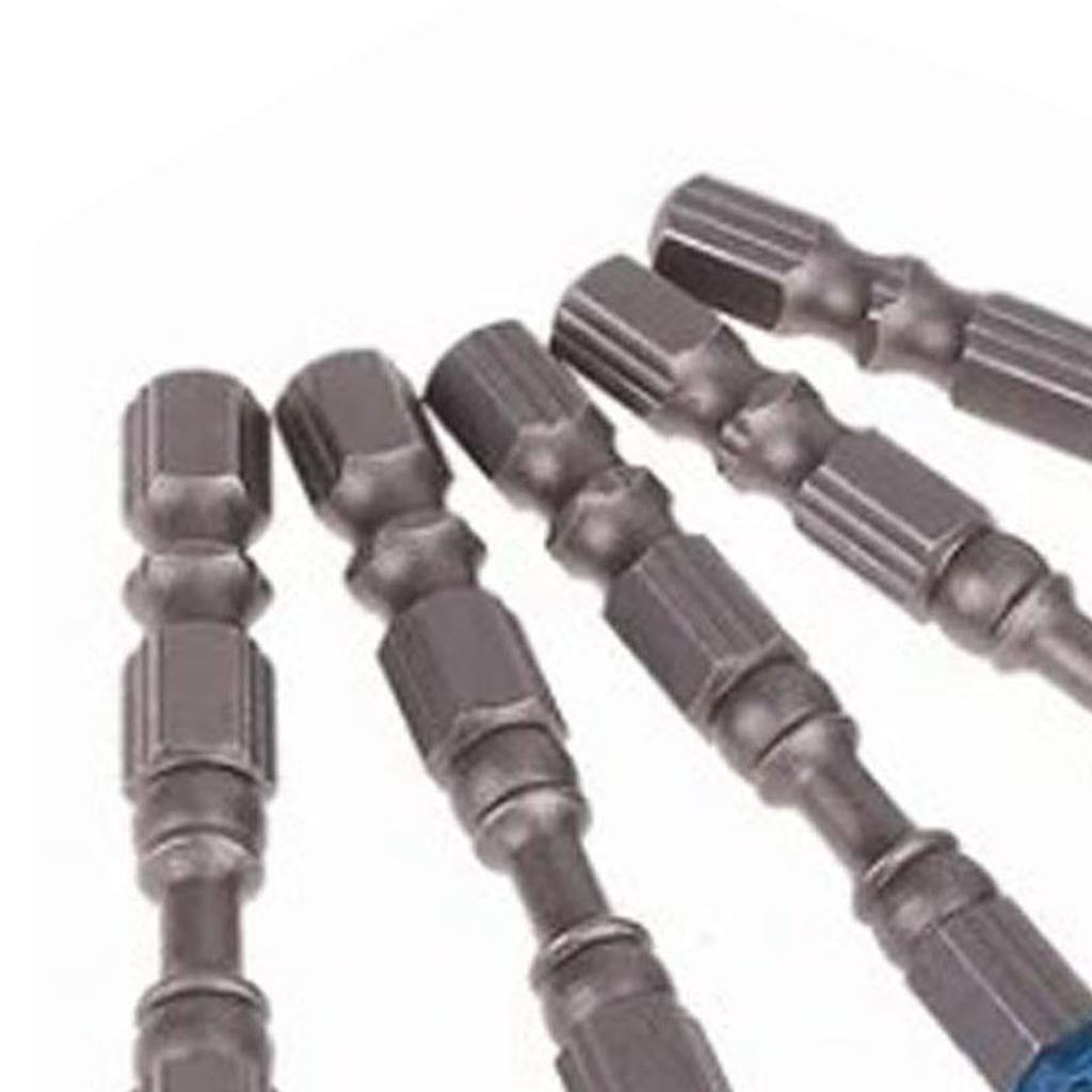 5Pcs Screwdriver Bit Strong Professional Magnetic Cross Electric Screwdriver Bit Blue 65mm