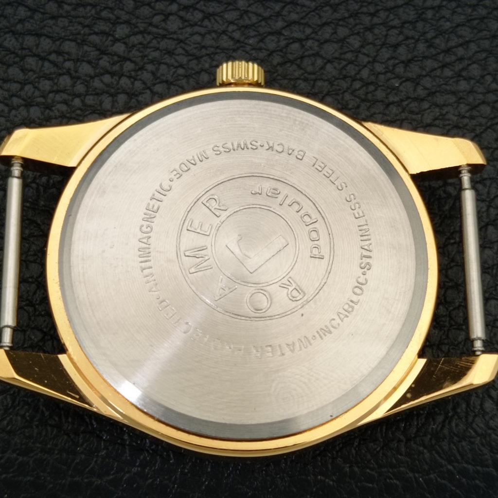 HAND-WINDING VINTAGE SWISS MENS REFURBISHED RED COLOR DIAL WATCH a707415-1