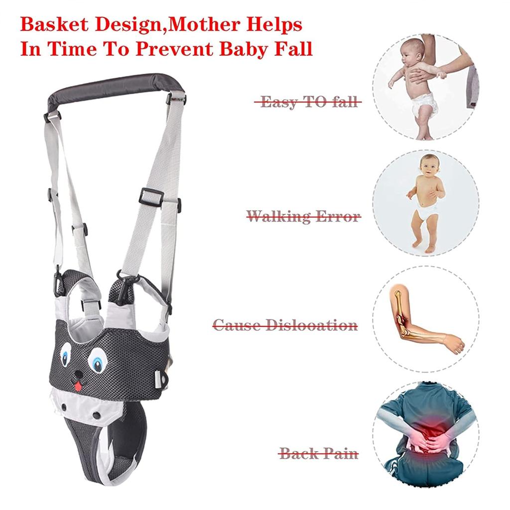 IULONEE Baby Walker, Handheld Kids Toddler Walking Harness Helper Assistant Protective Belt Child Activity Walker Adjustable Standing Up Walking