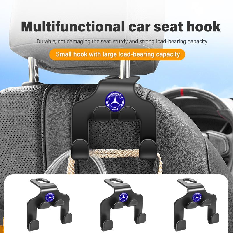 Double Head Hook Car Rear Seat Hanging Storage Holder For Mercedes Benz W211 W124 W176 W177 C180 C200 C260 C300 GLC CLE CLA XV1