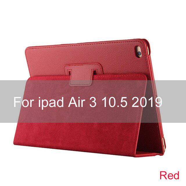 

Шкіряний смарт-чохол для ipad Air 3 10.5 дюймів 2019 Funda Shockproof Sleeve Tablet Cover для ipad Air 3 Gen 10.5 червоний