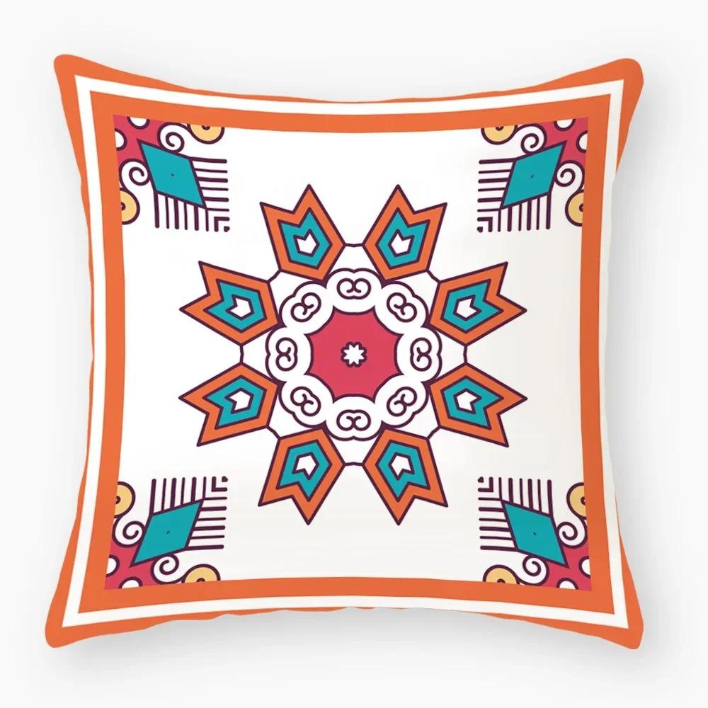 Housse de coussin nordique rétro géométrique, housse de coussin pour dossier, canapé