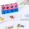 1 Set Crossword Puzzle Simple Operation Bright Color Early Education Word Spelling 3D Blocks Game for Gift