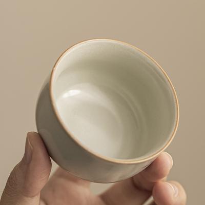 Light Luxury Ru Kiln Tea Cup Opening Can Raise Kung Fu Tea Set, High-end Tea Cup Single Cup Tea Cup Small Cup Drinking Tea Cup