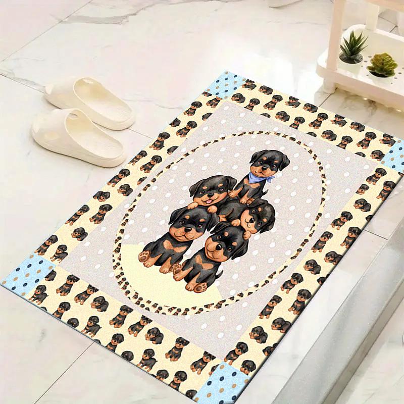 Dog Cartoon Puzzle Carpet Rug for Living Room Bedroom Home Sofa Decoration, Kids play Non-slip Floor Mat