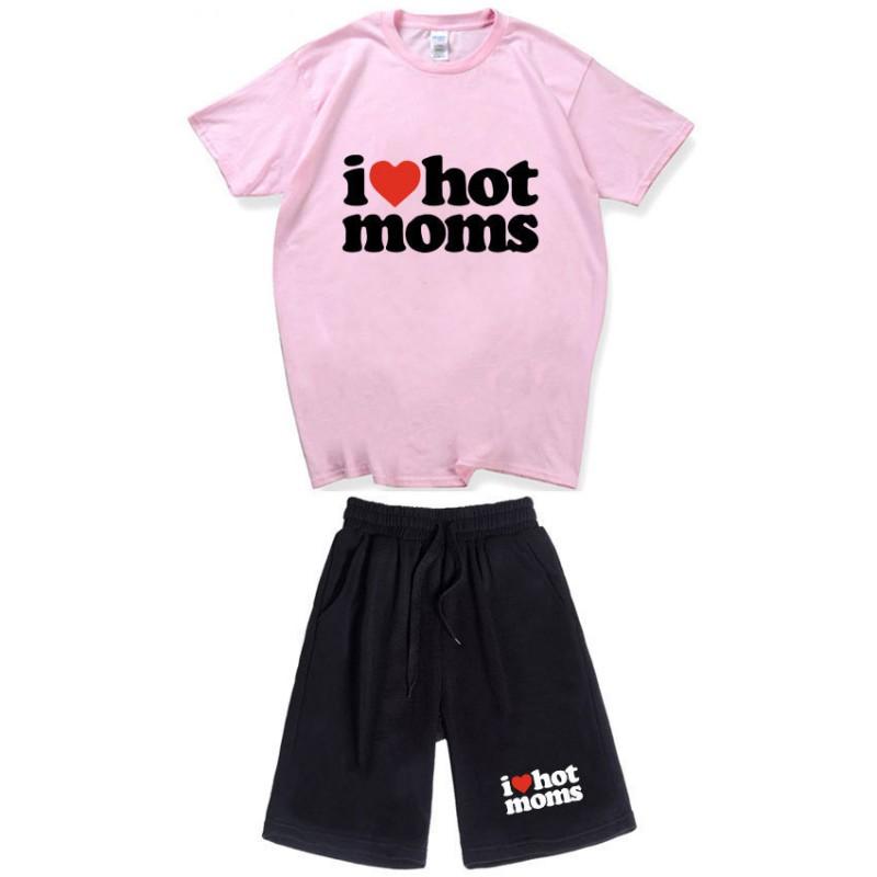 Mens Womens Cotton Short Sleeve T-Shirt Shorts Set Casual Outfit Lightweight Sporty Streetwear