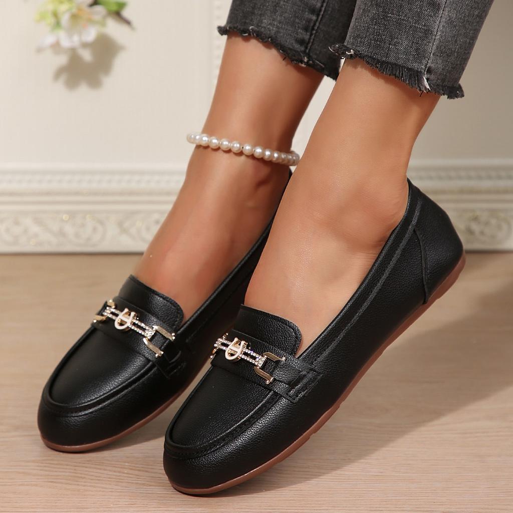 Zapatos Planos para Mujer 2026 Nuevos Zapatillas Planas sin Cordones para Mujer Otoño Punta Redonda Color Sólido Suela Blanda Casual Planos Cómodos Mocasines