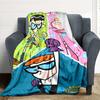 1pc Dexter's Laboratory Cozy Print Blanket Lightweight Warm Flannel Throw Blanket For Sofa, Bed, Living Room