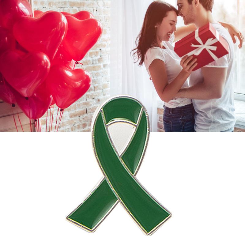 Green Small Size Breastpin Elegant Comfortable Feel Simple Fashionable Alloy Brooch Pin for Work Dating