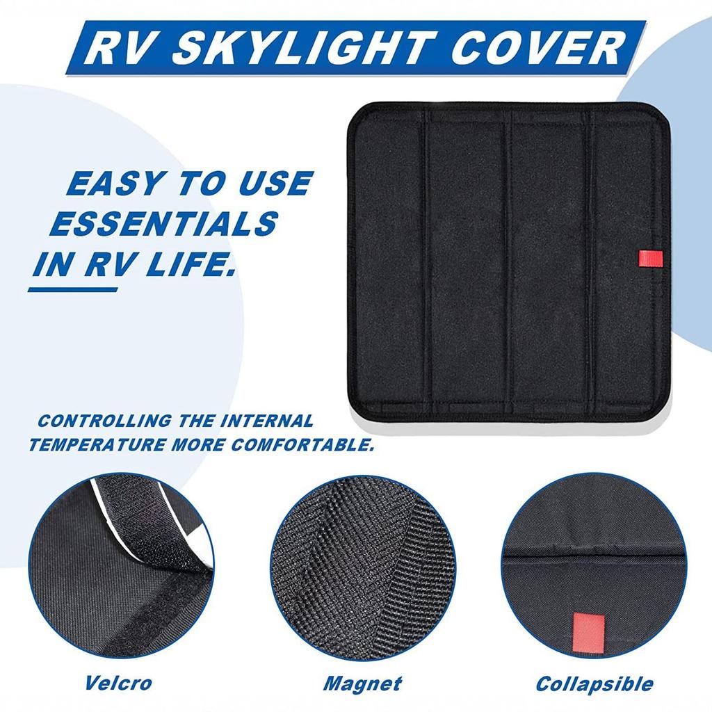 RV Fan Sunroof -Mosquito Net Sunscreen Heat Insulation Sunshade Roof Magnetic Suction Screen Sun Shade Ventilation