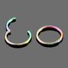 1PC ASTM-F136 Titanium Nostril Piercing 10/12/14/16/18G Septum Clicker Ear Cartilage Tragus Helix Conch Piercing Nipple Jewelry