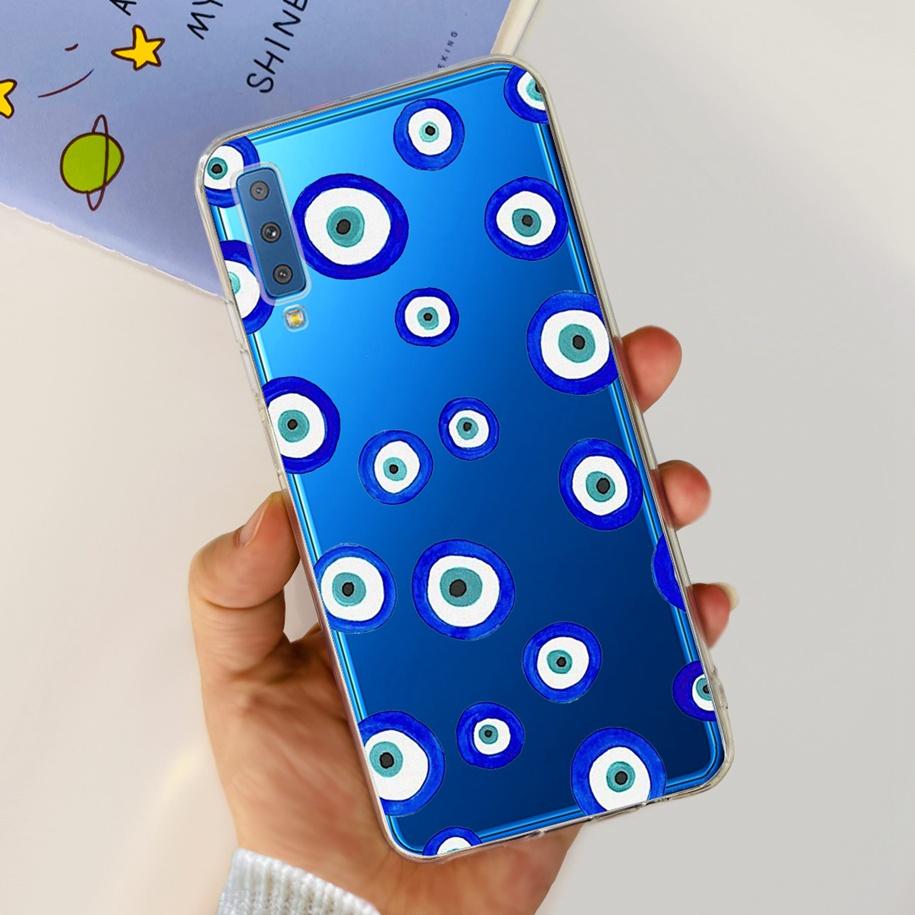 For Cover Samsung Galaxy A7 2018 Case New Fashion Flower Bumper Soft Silicone Phone Case For Samsung A7 2018 A750 SM-A750F Coque