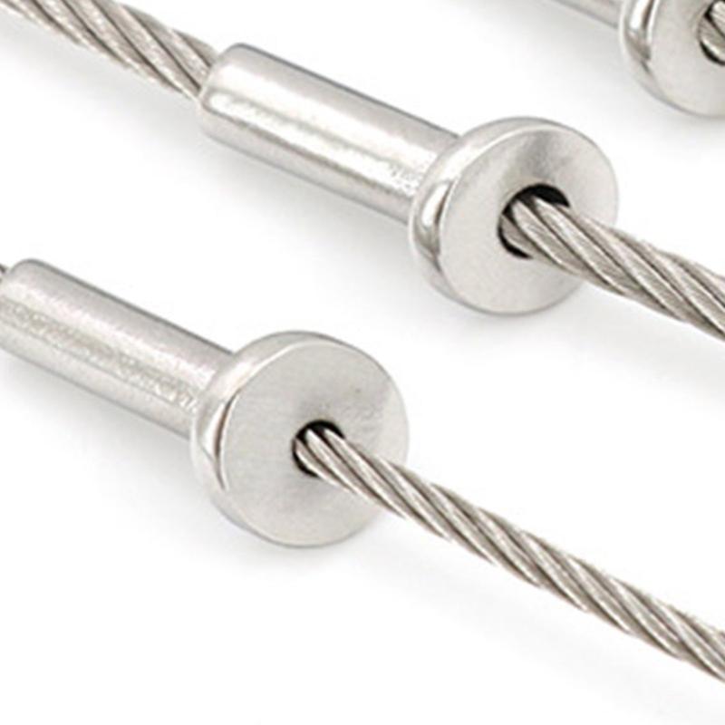 10pcs Sturdy Stainless Steel Materials Angled Sleeves for Wire Rope Railing and Wood Post Support Household Use