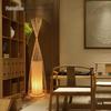 Zen Bamboo Woven Floor Lamp: Chinese Style B&B for Living Room, Bedroom, or Tea Room